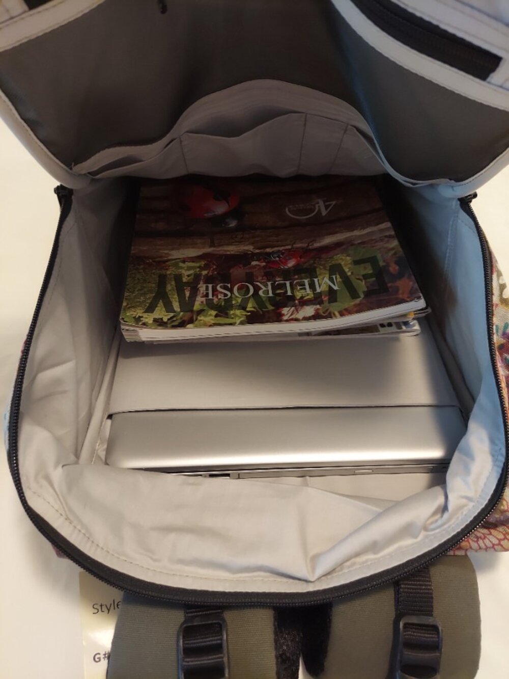 SALE! NWT Large Patchwork and Vegan Leather Backpack/Laptop Bag - Picture 6 of 7